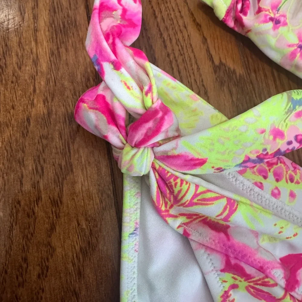 Victoria's Secret Bikini - Neon Pink and Yellow Floral - Picture 7 of 8